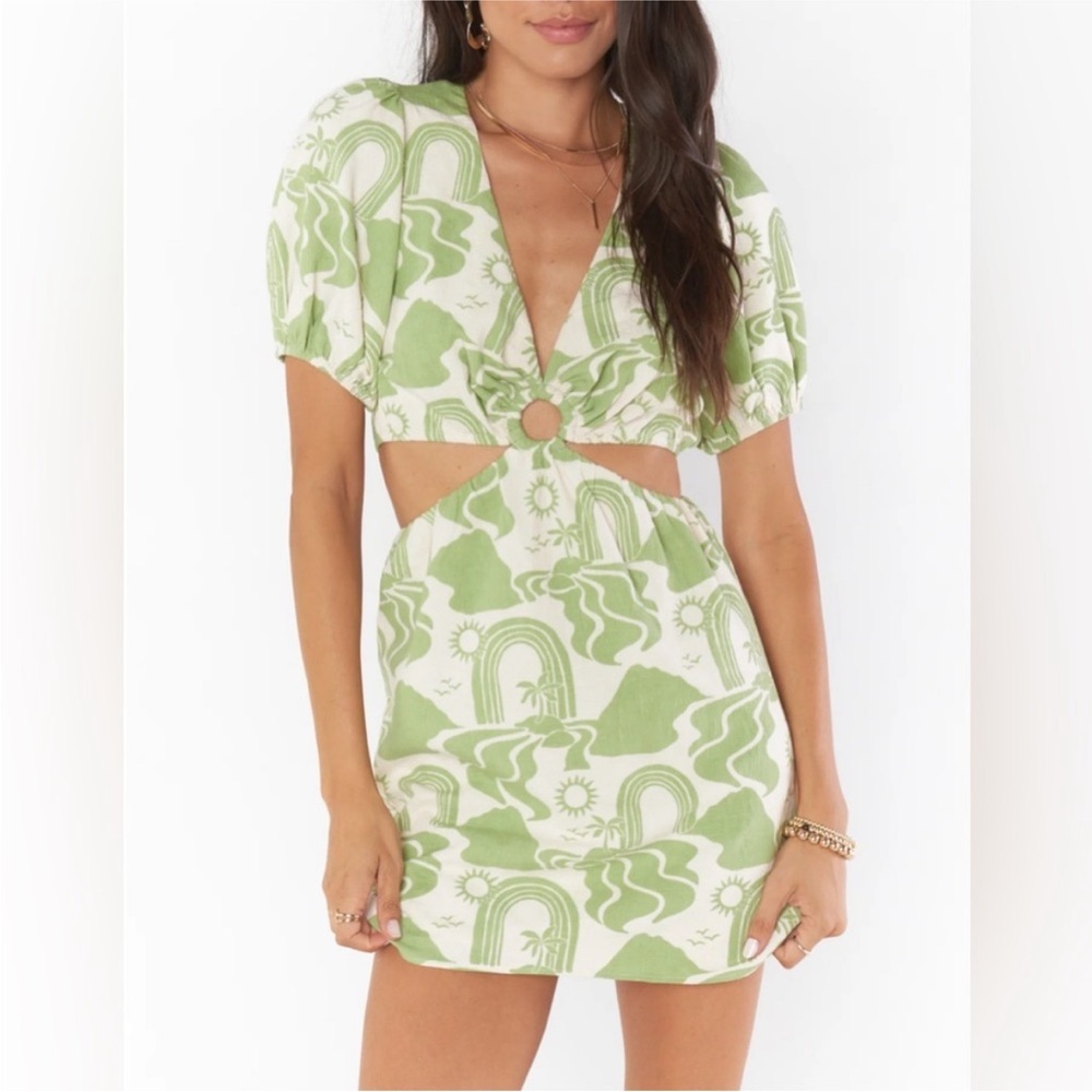 Show Me Your Mumu Jessa Tropical Print Mini Dress